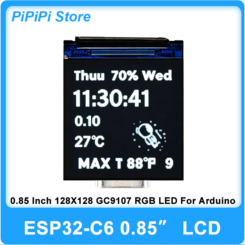 Esp32 Wifi Bluetooth Module - ESP32 C6 0.85インチ 128X128 IPSスクリーン開発ボード RISC