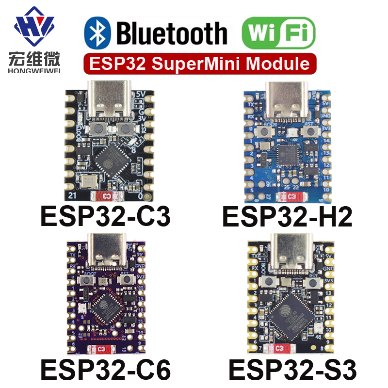 Esp32 H2 - シングルコア開発ボードモジュール,ESP32-S3, ESP32-C3, ESP32-H2, ESP32-C6,wi-fi,bt,bluetoothモジュール