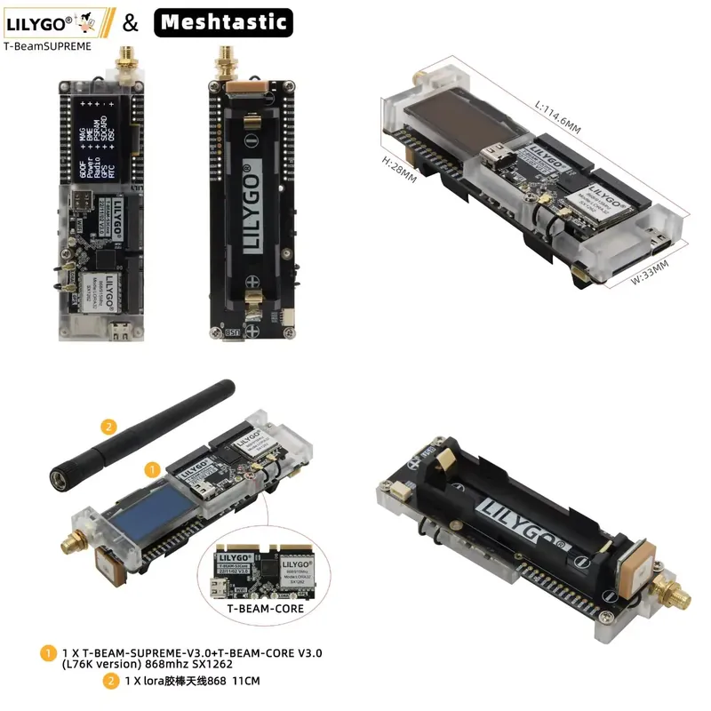 Esp32 S3 - LILYGO T-Beam ESP32-S3 SX1262 Meshtasticモジュール（GPS搭載、433/868/915/920MHz長距離LoRa無線通信ボード）