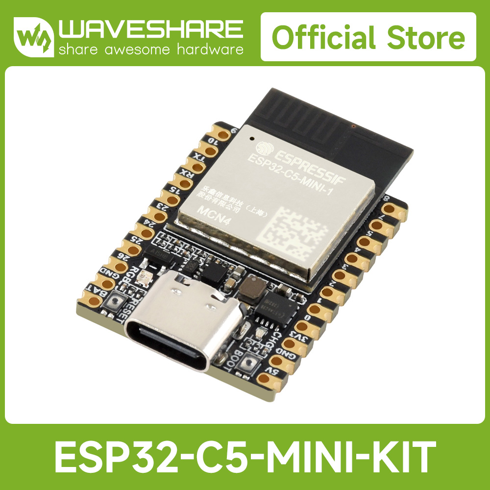 Esp32 Development Board - Waveshare ESP32-C5 ミニデュアルバンドWi-Fi 6開発ボード、240MHzシングルコアプロセッサ、オンボードESP32-C5-MINI-1シリーズモジュール