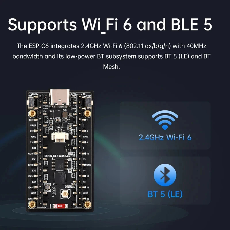 ESP32-C6 1.9 インチ LCD スクリーン開発ボー - Esp32 C6 のレビューと価格