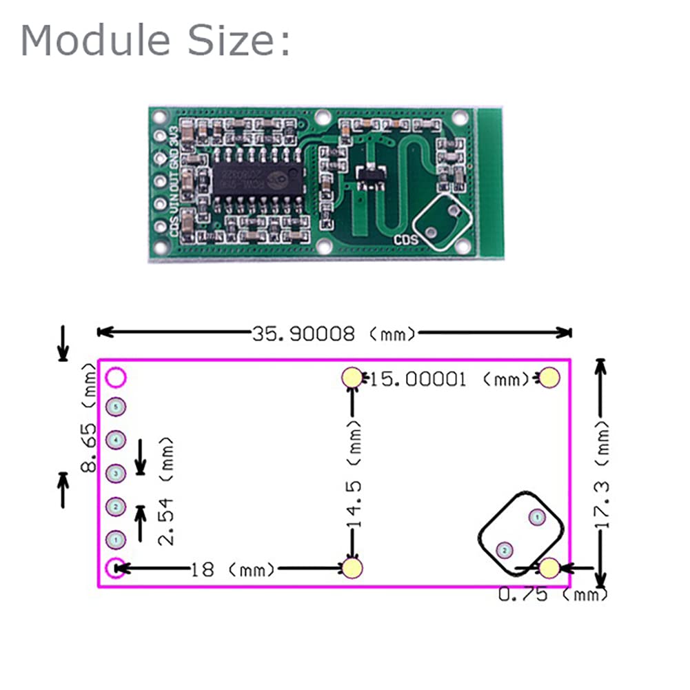 5 個 RCWL-0516 モーション検出センサー、Ardu - Esp8266 Nodemcu のレビューと価格